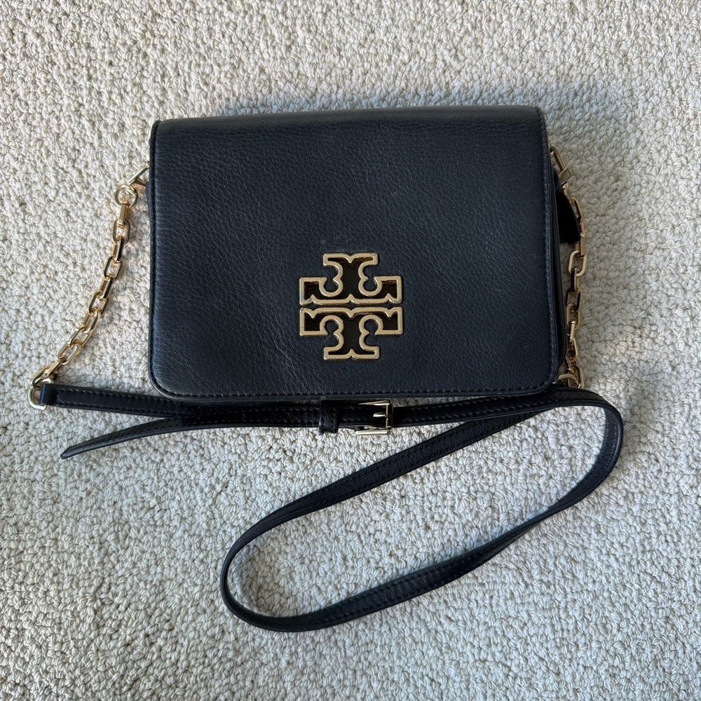 Black Leather Crossbody Bag